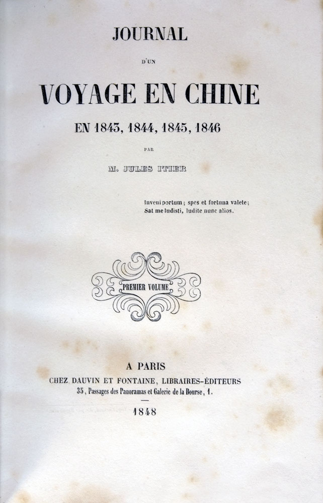 Jules Itier : Journal d’un voyage en Chine